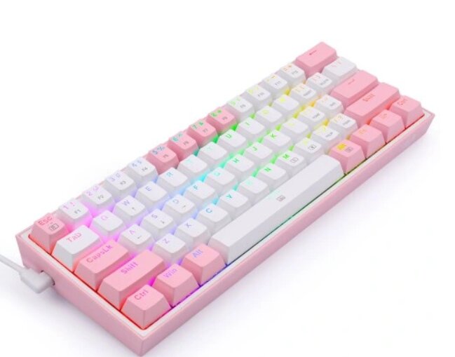 Redragon K617-RGB Pink kaina ir informacija | Klaviatūros | pigu.lt