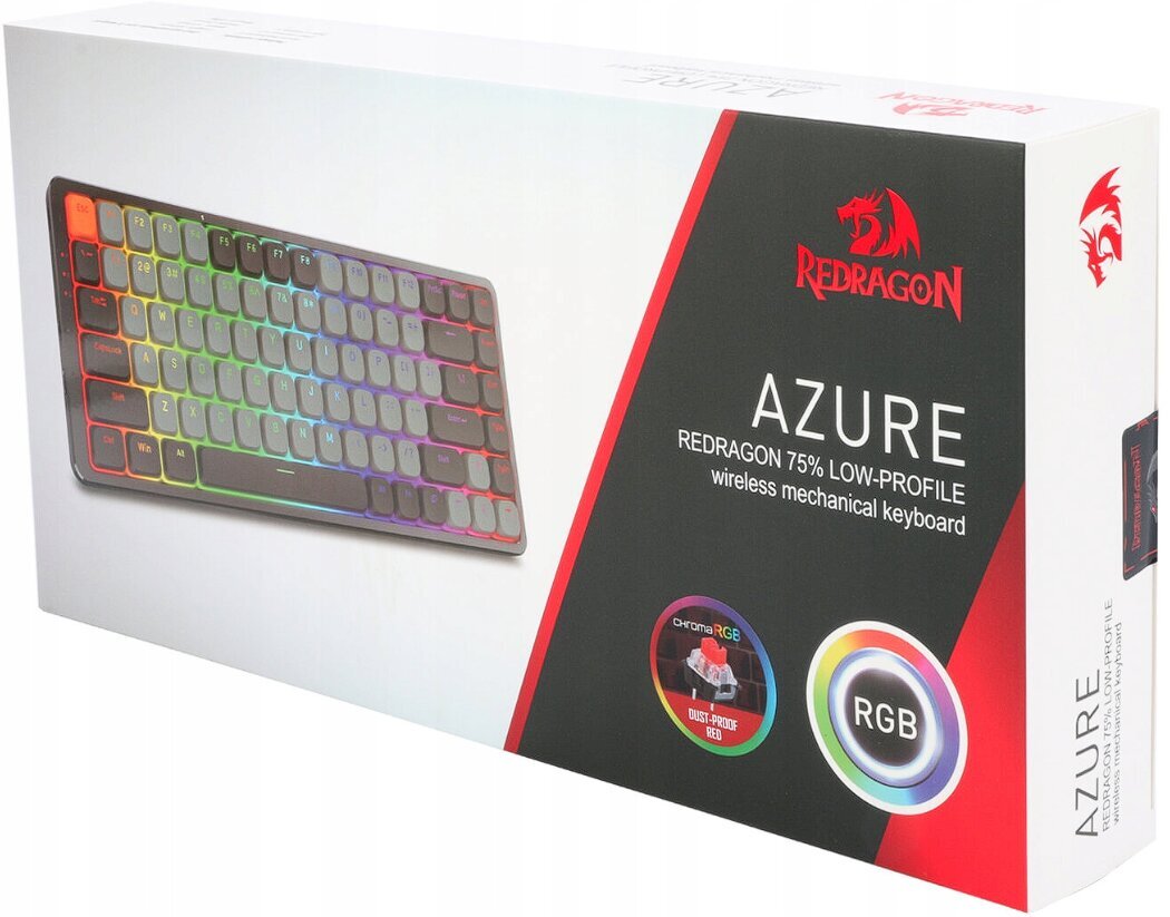 Redragon Azure K652 RGB Pro (K652GG-RGB-PRO) kaina ir informacija | Klaviatūros | pigu.lt