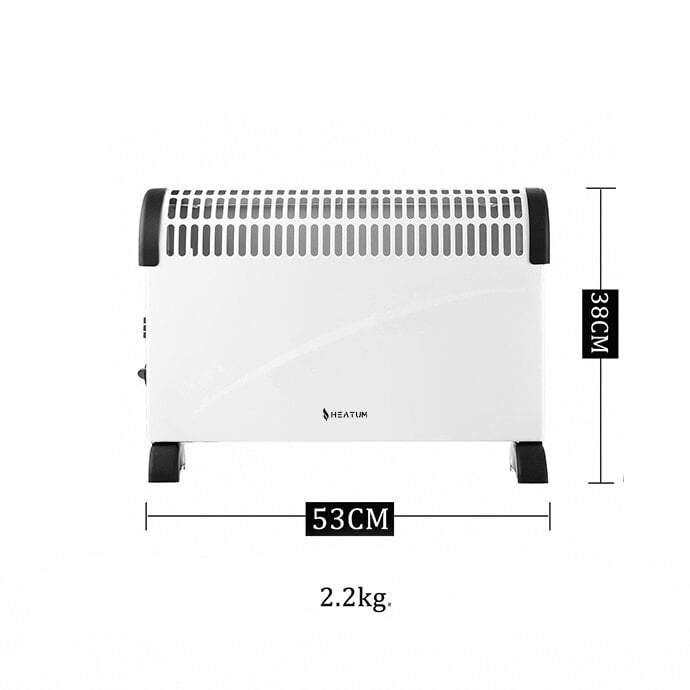 Konvekcinis šildytuvas elektrinis radiatorius Heatum Therma H2000, Baltas цена и информация | Šildytuvai | pigu.lt