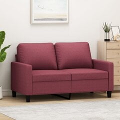 Dvivietė sofa vidaXL, raudona kaina ir informacija | Sofos | pigu.lt