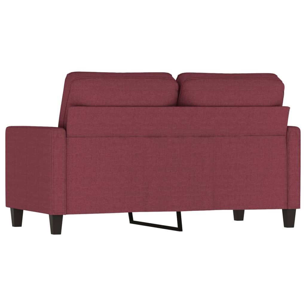 Dvivietė sofa vidaXL, raudona цена и информация | Sofos | pigu.lt