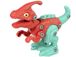 Динозавр - фигурка паразавра с яйцом, DIY, красный/синий цена и информация | Игрушки для мальчиков | pigu.lt