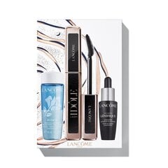 Rinkinys Lancome moterims: Blakstienų tušas, 8ml + makiažo valiklis, 30ml + veido serumas, 10 ml kaina ir informacija | Akių šešėliai, pieštukai, blakstienų tušai, serumai | pigu.lt