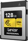 Lexar CFexpress Pro Gold R1750/W1500 128GB kaina ir informacija | Atminties kortelės fotoaparatams, kameroms | pigu.lt