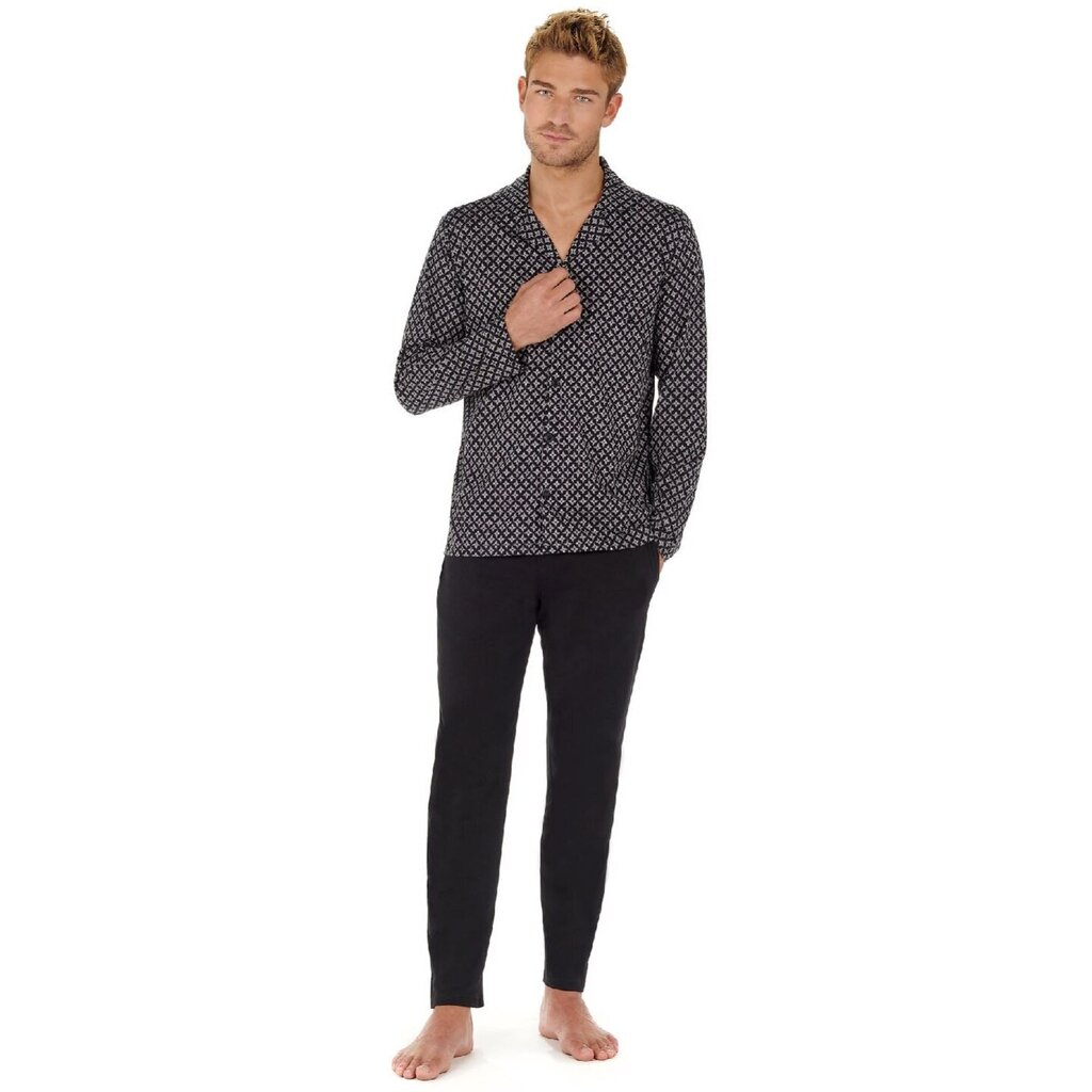 Pižama vyrams HOM Vince Long Sleepwear I004 9009984244142, juoda kaina ir informacija | Vyriški chalatai, pižamos | pigu.lt