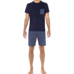 Pižama vyrams HOM Larry Short Sleepwear 0054 9009984243848, mėlyna цена и информация | Мужские халаты, пижамы | pigu.lt