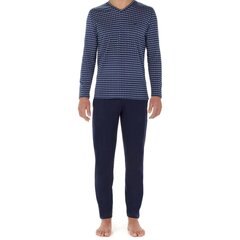 Pižama vyrams HOM Larry Long Sleepwear 0054 9009984243893, mėlyna kaina ir informacija | Vyriški chalatai, pižamos | pigu.lt