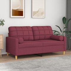 Sofa vidaXL, raudona цена и информация | Диваны | pigu.lt