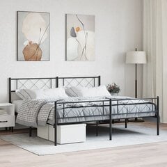 Каркас кровати vidaXL, 180x200 см, черный цена и информация | Кровати | pigu.lt