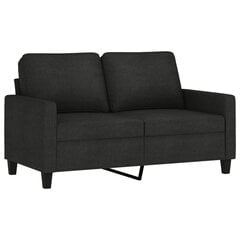Черный диван из искусственной кожи vidaXL, двойной цена и информация | Диваны | pigu.lt