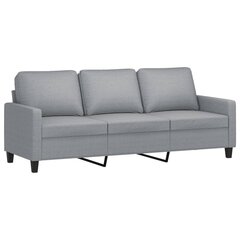 Trivietė sofa vidaXL, pilka kaina ir informacija | Sofos, sofos-lovos | pigu.lt