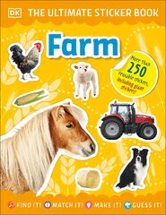 Ultimate Sticker Book Farm цена и информация | Книги для самых маленьких | pigu.lt