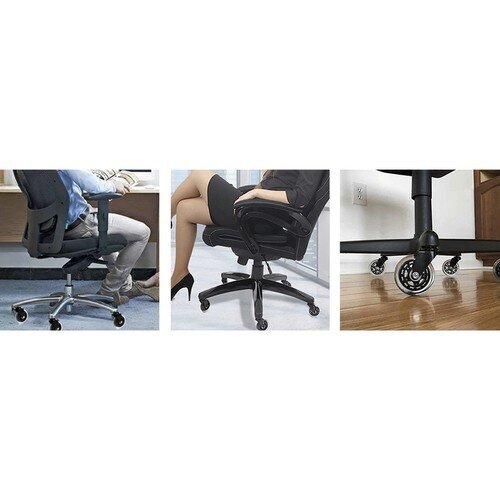 Ratai biuro kėdei Malatec, juodi kaina ir informacija | Ratukai baldams | pigu.lt