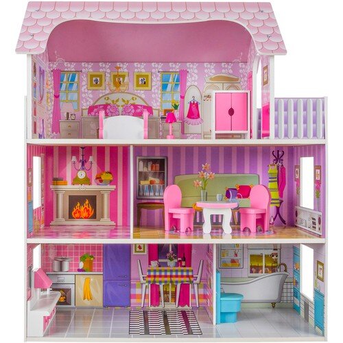 Medinis lėlių namelis - vila Kruzzel kaina ir informacija | Žaislai mergaitėms | pigu.lt