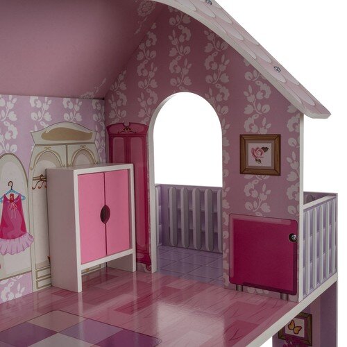 Medinis lėlių namelis - vila Kruzzel kaina ir informacija | Žaislai mergaitėms | pigu.lt