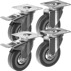 Swivel wheels - set of 4 pcs. Malatec 22537 цена и информация | Колесики для мебели | pigu.lt