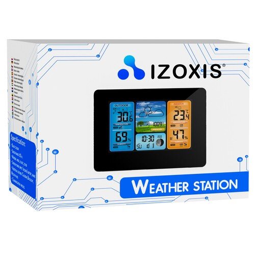 Izoxis 22452 meteorologinė stotis цена и информация | Meteorologinės stotelės, termometrai | pigu.lt