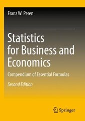 Statistics for Business and Economics: Compendium of Essential Formulas 2nd ed. 2022 kaina ir informacija | Ekonomikos knygos | pigu.lt