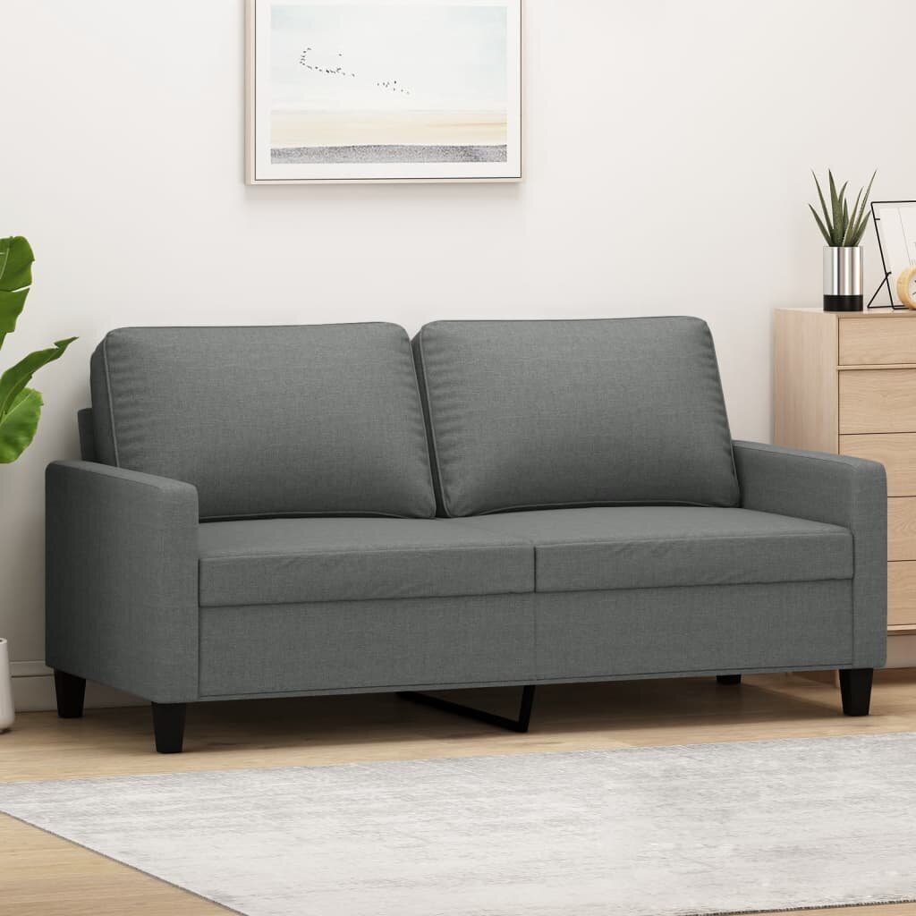 Dvivietė sofa vidaXL, pilka цена и информация | Sofos | pigu.lt