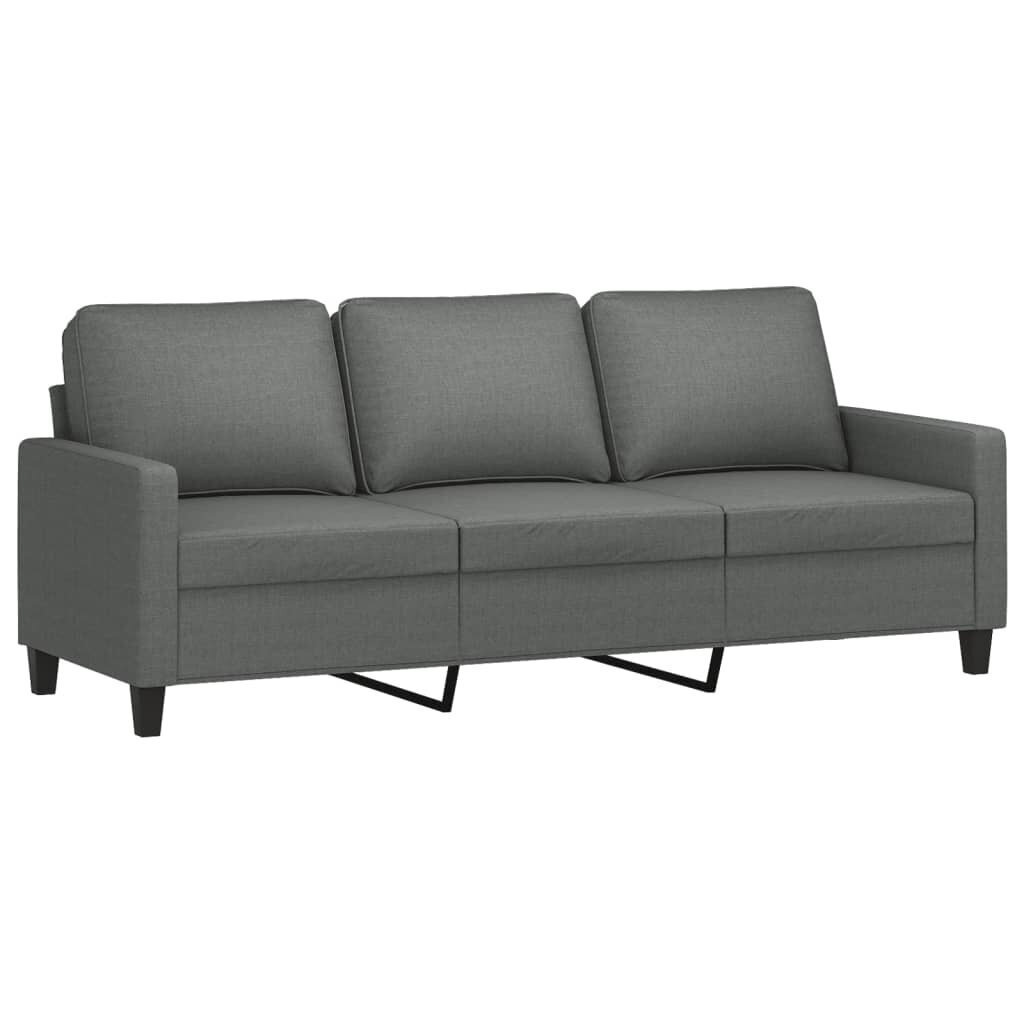 Trivietė sofa vidaXL, pilka kaina ir informacija | Sofos | pigu.lt