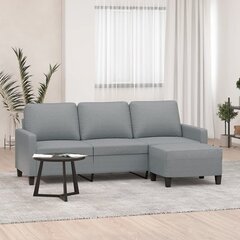 Trivietė sofa vidaXL, pilka kaina ir informacija | Sofos | pigu.lt