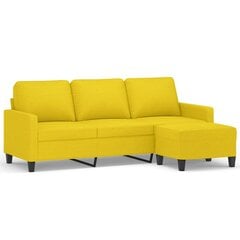 Trivietė sofa vidaXL, geltona kaina ir informacija | Sofos | pigu.lt