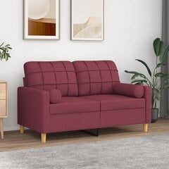 Sofa vidaXL, raudona цена и информация | Диваны | pigu.lt