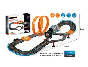 Lenktynių trasa Mega Racing Track Racer 1:43 цена и информация | Игрушки для мальчиков | pigu.lt