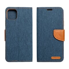 CANVAS Book case for XIAOMI Redmi 12 4G / 12 5G navy blue kaina ir informacija | Kalendoriai, darbo knygos | pigu.lt