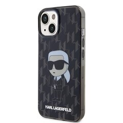 Karl Lagerfeld KLHCP15SHNKMKLK iPhone 15 | 14 | 13 6.1" czarny|black hardcase Monogram Ikonik цена и информация | Чехлы для телефонов | pigu.lt