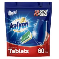 Таблетки KALYON 10 Super Power для посудомоечной машины, 60 шт. цена и информация | Средства для мытья посуды | pigu.lt