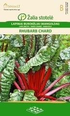 Листовая свекла (MANGOLDAI) RHUBARB CHARD, 3 г цена и информация | Семена овощей, ягод | pigu.lt