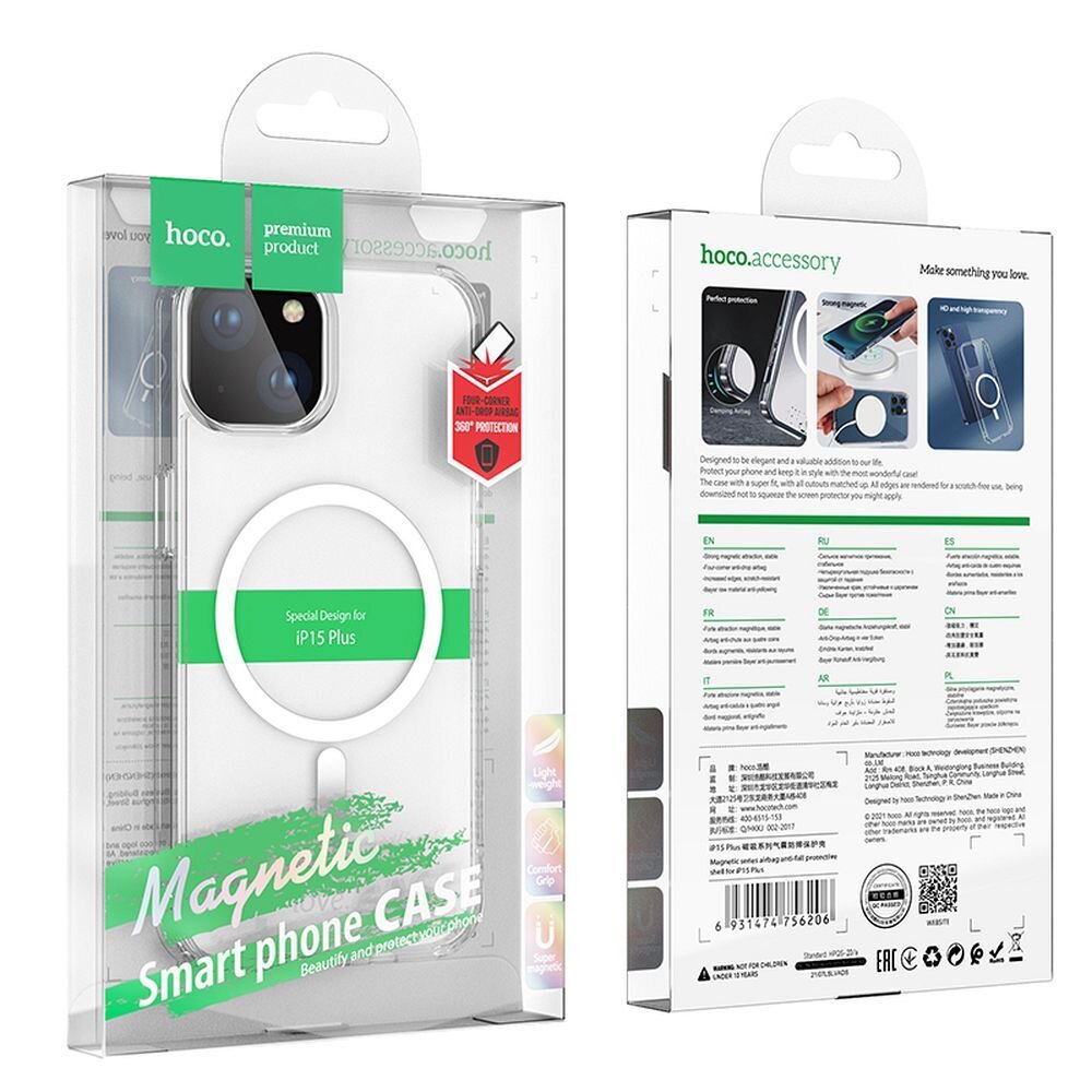 Hoco Magnetic Airbag Anti-fall Case kaina ir informacija | Telefono dėklai | pigu.lt