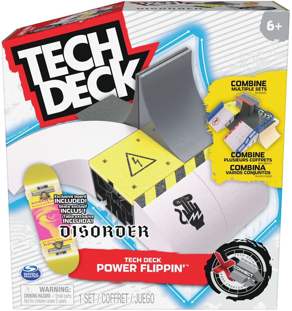 Pirštukų rinkinys Tech Deck Flippin' Ramp ir spalvingas X-Connect kaina ir informacija | Žaislai berniukams | pigu.lt