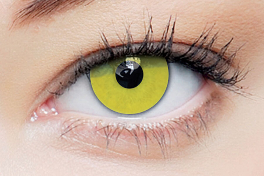 Spalvoti kontaktiniai lęšiai Clearcolor Phantom 1Day Zombie Yellow FN106N, geltonos, 2 vnt. kaina ir informacija | Kontaktiniai lęšiai | pigu.lt