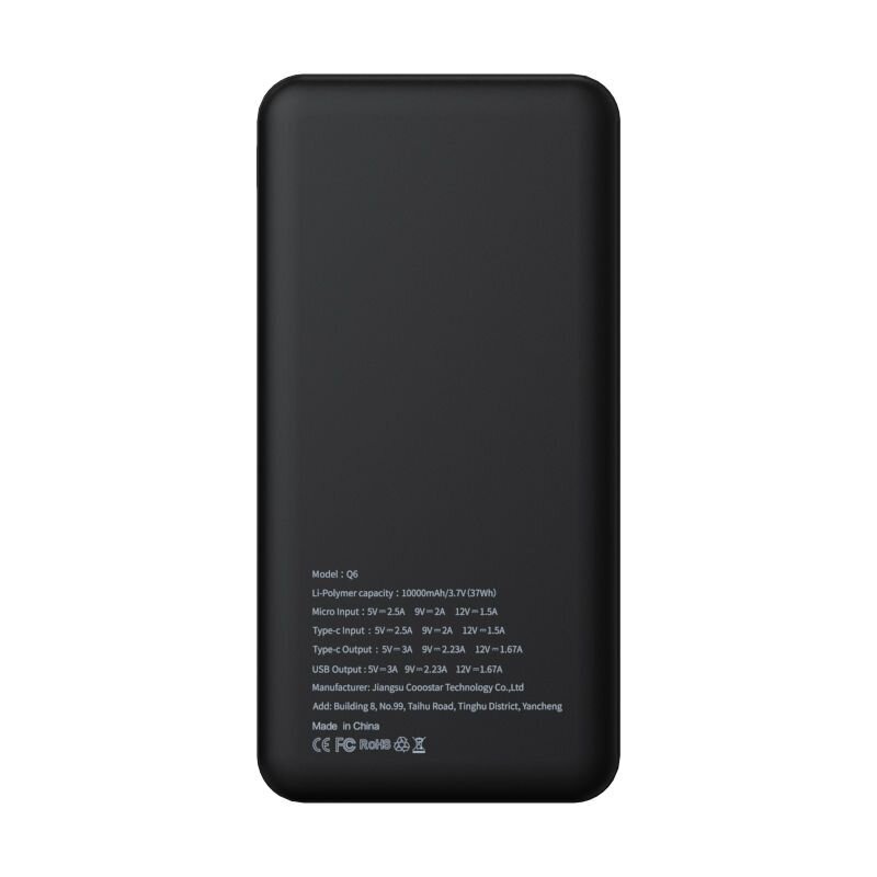 Puridea Q6 10000mAh kaina ir informacija | Atsarginiai maitinimo šaltiniai (power bank) | pigu.lt