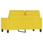 Dvivietė sofa vidaXL, geltona kaina ir informacija | Sofos | pigu.lt