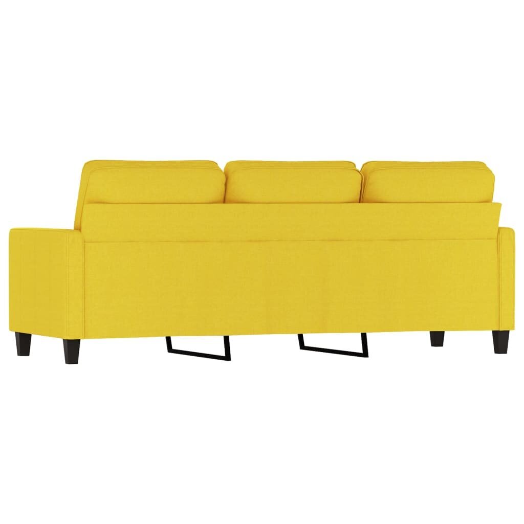 Trivietė sofa vidaXL, geltona цена и информация | Sofos | pigu.lt