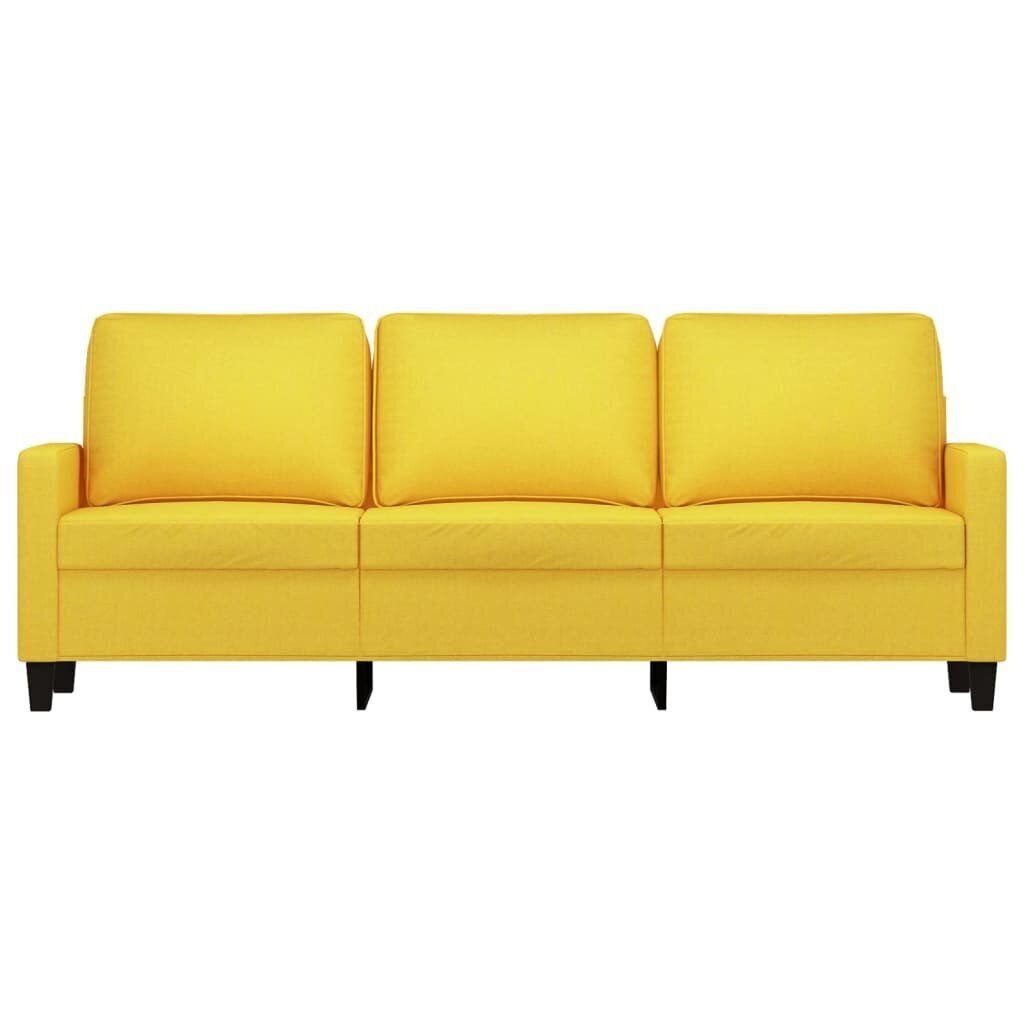 Trivietė sofa vidaXL, geltona цена и информация | Sofos | pigu.lt