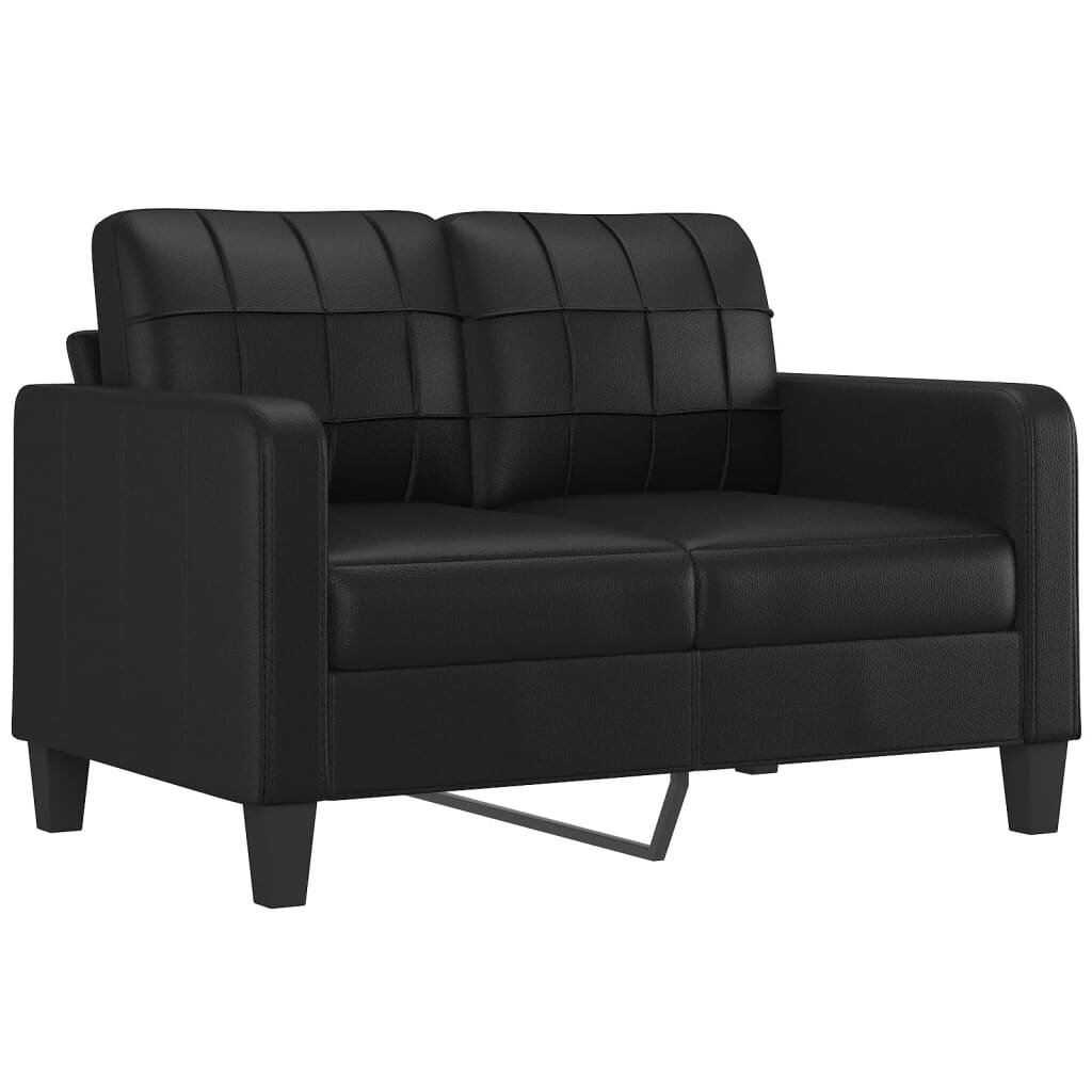 2-ių dalių sofos komplektas vidaXL, juodas kaina ir informacija | Sofos | pigu.lt