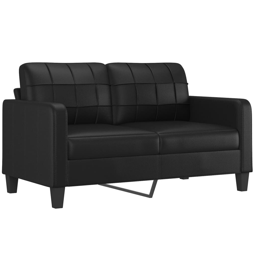 2-ių dalių sofos komplektas vidaXL, juodas kaina ir informacija | Sofos | pigu.lt