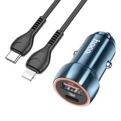 Automobilinis įkroviklis Hoco Type C + USB QC3.0 20W цена и информация | Автомобильные электропринадлежности 12V | pigu.lt