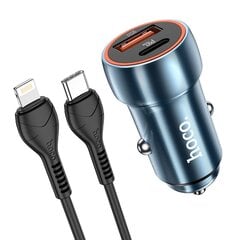 Automobilinis įkroviklis Hoco Type C + USB QC3.0 20W цена и информация | Автомобильные электропринадлежности 12V | pigu.lt