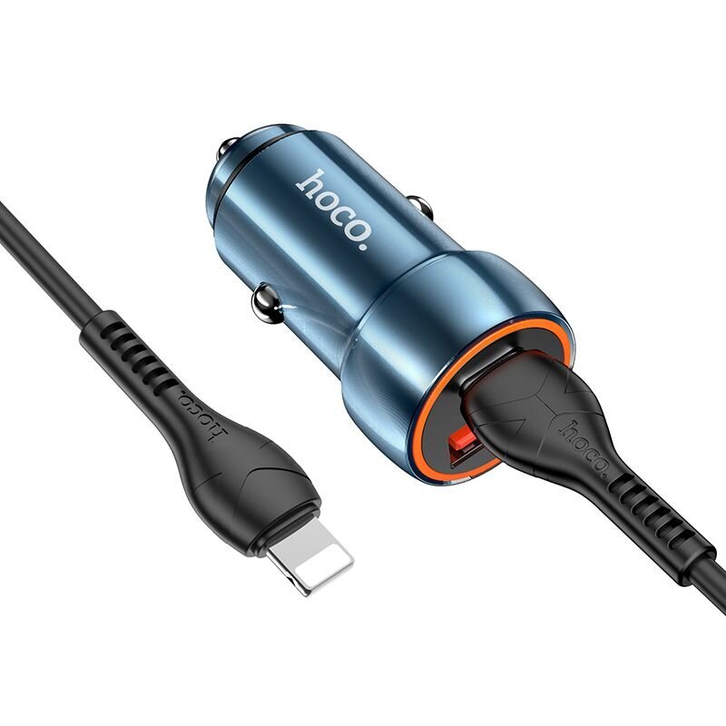 Automobilinis įkroviklis Hoco Type C + USB QC3.0 20W kaina ir informacija | Automobilių 12V el. priedai | pigu.lt