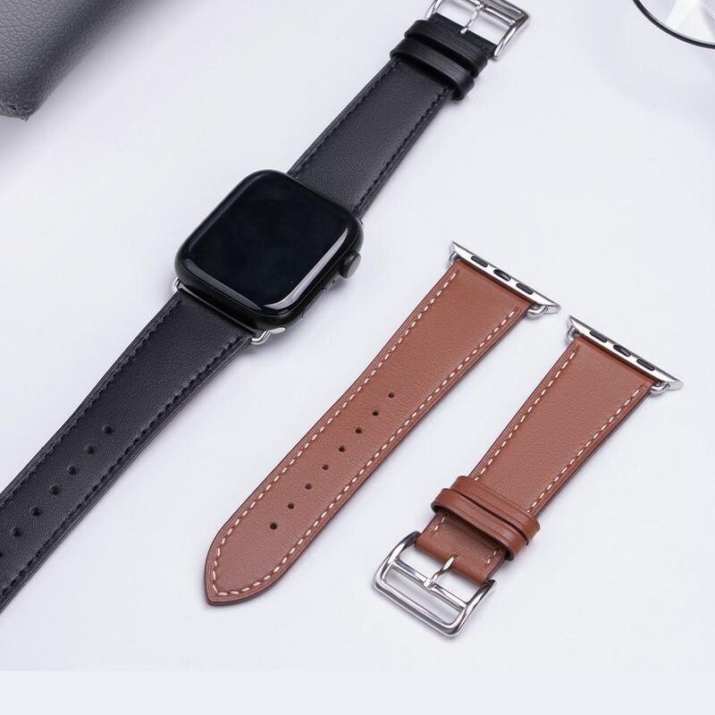 Hoco Apple Watch 38/40/41mm WA17 brown kaina ir informacija | Išmaniųjų laikrodžių ir apyrankių priedai | pigu.lt