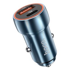 Автомобильная зарядка Hoco Z46A USB-A/Type-C PD20W+QC3.0 + Lightning серая цена и информация | Зарядные устройства для телефонов | pigu.lt