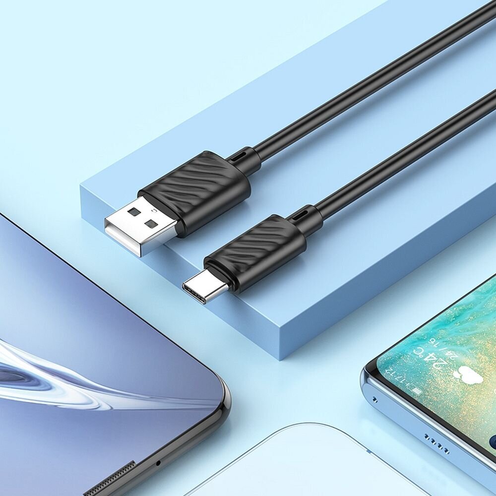 Hoco USB/Type-C, 1 m цена и информация | Kabeliai ir laidai | pigu.lt