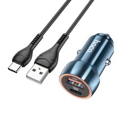 Автомобильная зарядка Hoco Z46A USB-A/Type-C PD20W+QC3.0 серая цена и информация | Зарядные устройства для телефонов | pigu.lt