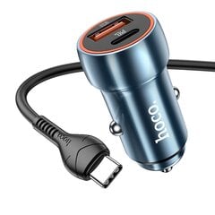 Автомобильная зарядка Hoco Z46A USB-A/Type-C PD20W+QC3.0 серая цена и информация | Зарядные устройства для телефонов | pigu.lt