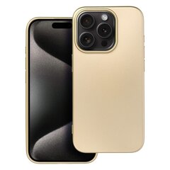 Metallic dėklas skirtas Iphone 15 Pro, auksas kaina ir informacija | Telefono dėklai | pigu.lt